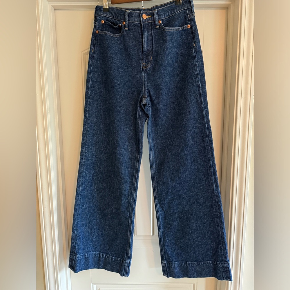 Jcrew wide leg trouser denim pants.